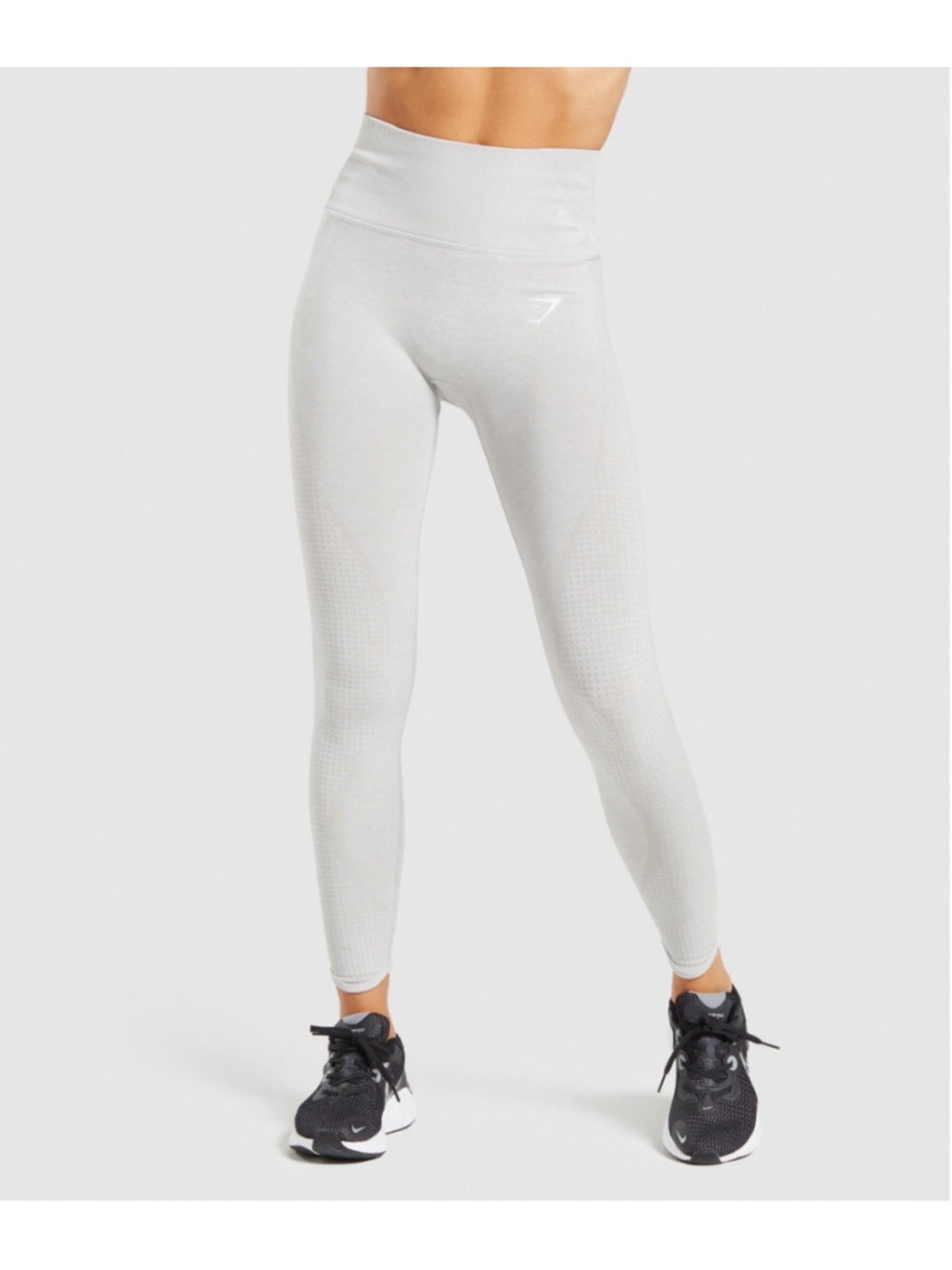 Gymshark Vital Rise Seamless Leggings Light Grey Marl women’s medium